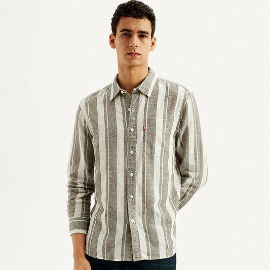 LEVI'S®MEN'S STRIPED SLIM FIT LINEN SHIRT - MULTI COLOUR