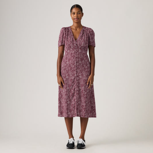 LEVI'S® WOMEN'S PAOLA SHORT-SLEEVE MIDI DRESS - MULTI COLOUR