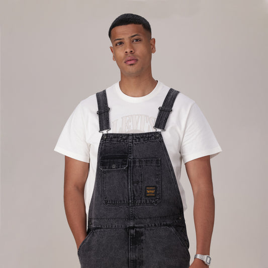LEVI'S® MEN'S LOOSE OVERALLS - MED INDIGO - WORN IN