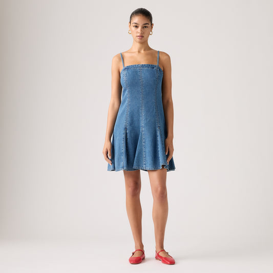 LEVI'S® WOMEN'S DENIM GODET DRESS - BLUE