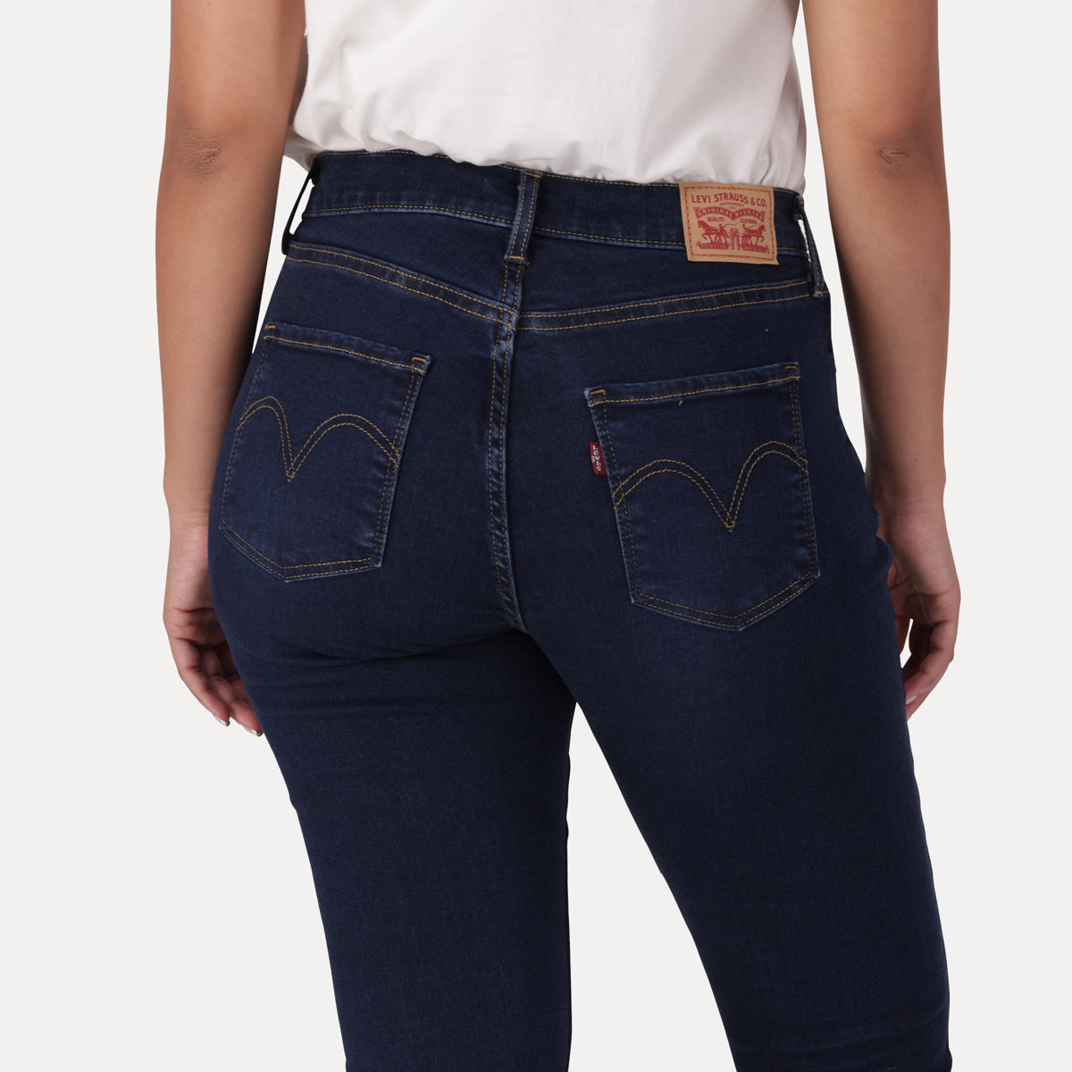 LEVI'S® WOMEN'S CURVY HIGH-RISE SUPER SKINNY - DARK INDIGO - WORN IN