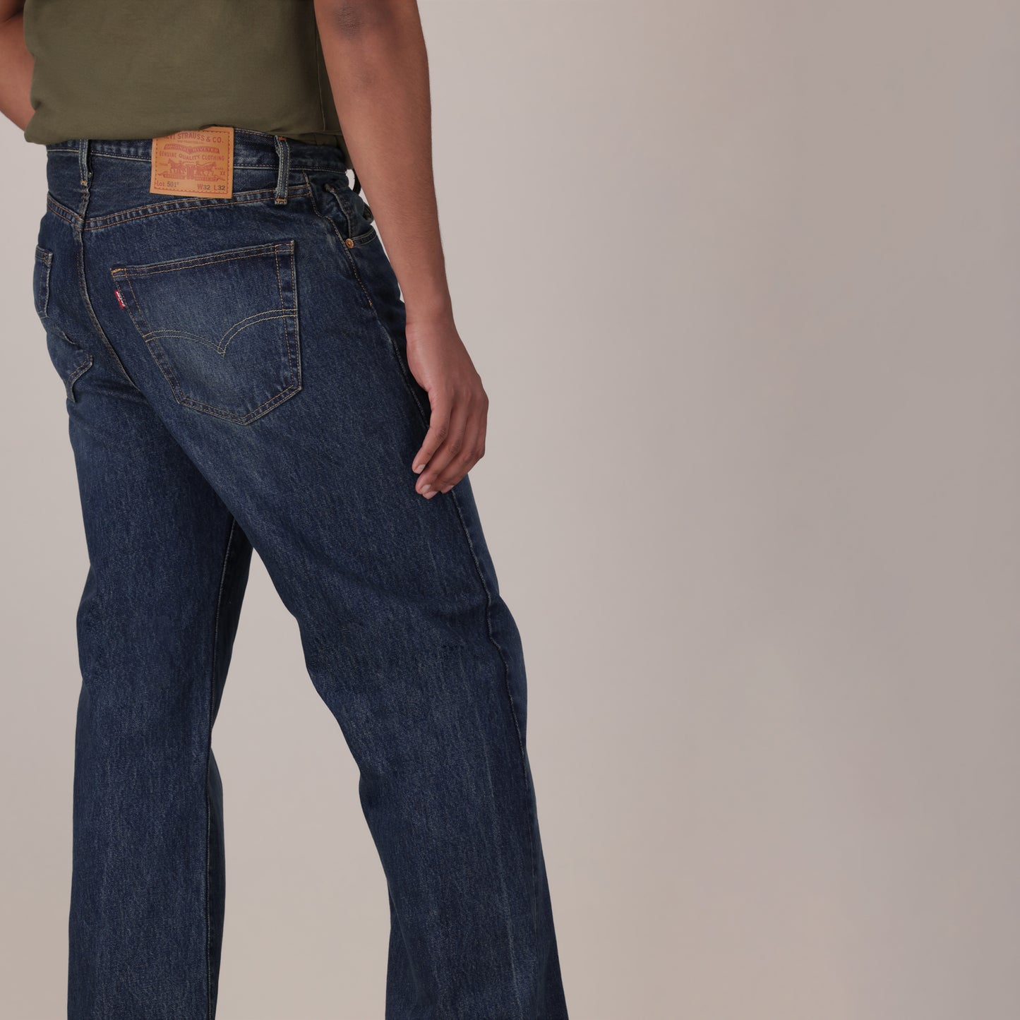 LEVI'S® MEN'S 501® LOOSE JEANS - DARK INDIGO - WORN IN