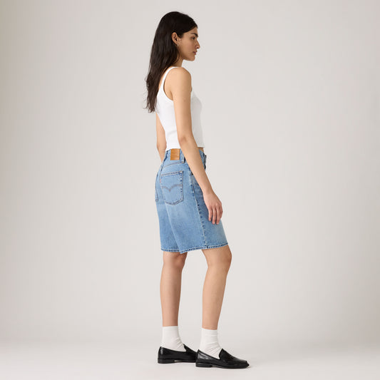 LEVI'S® WOMEN'S BAGGY DAD JORTS - MED INDIGO - WORN IN