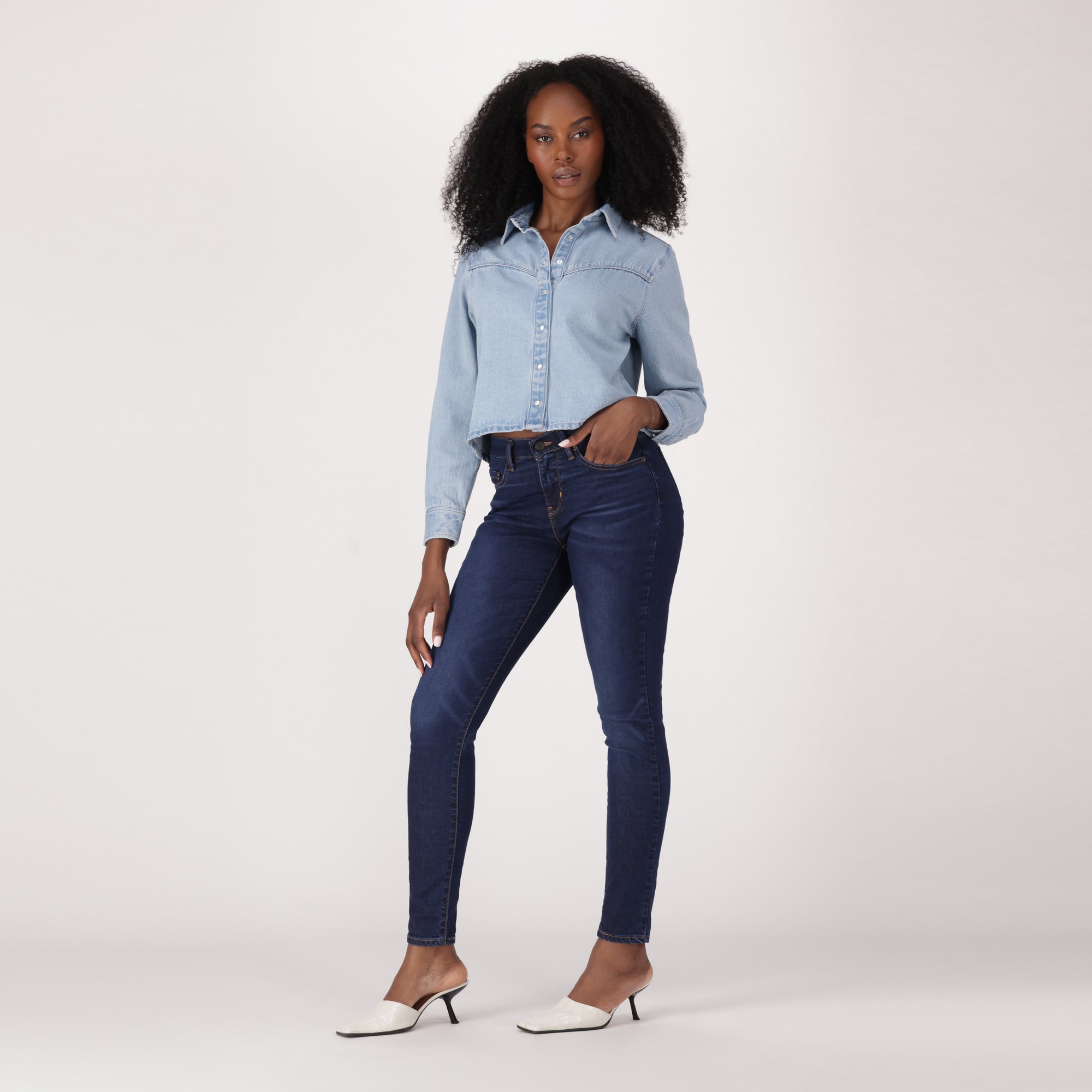LEVI'S® WOMEN'S CURVY SKINNY - DARK INDIGO WORN IN