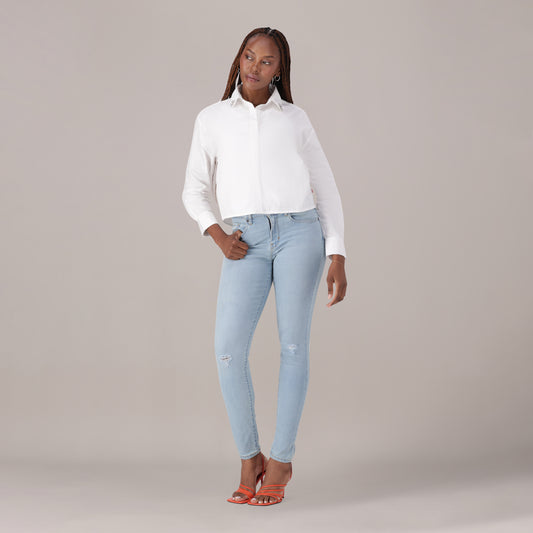 Levi's® Women's Curvy High-Rise Super Skinny - Med Indigo - Worn In