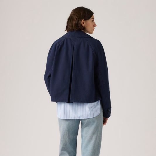 LEVI'S® WOMEN'S BREE CROPPED SWING TRENCH JACKET - BLUE