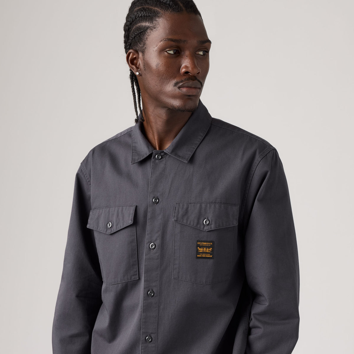 LEVI'S® MEN'S LONG-SLEEVE WORKER SHIRT - MULTI-COLOR
