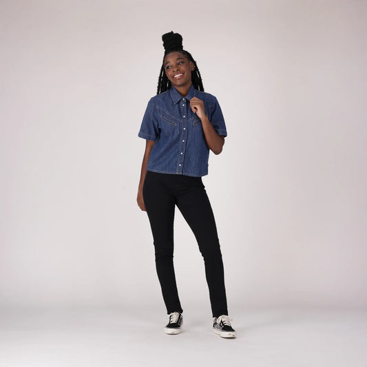 LEVI'S® WOMEN'S JEGGINGS - DARK INDIGO - FLAT FINISH