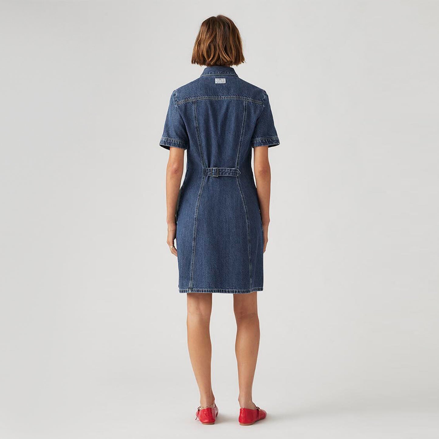 LEVI'S® WOMEN'S RINOA DENIM DRESS - MED INDIGO - FLAT FINISH