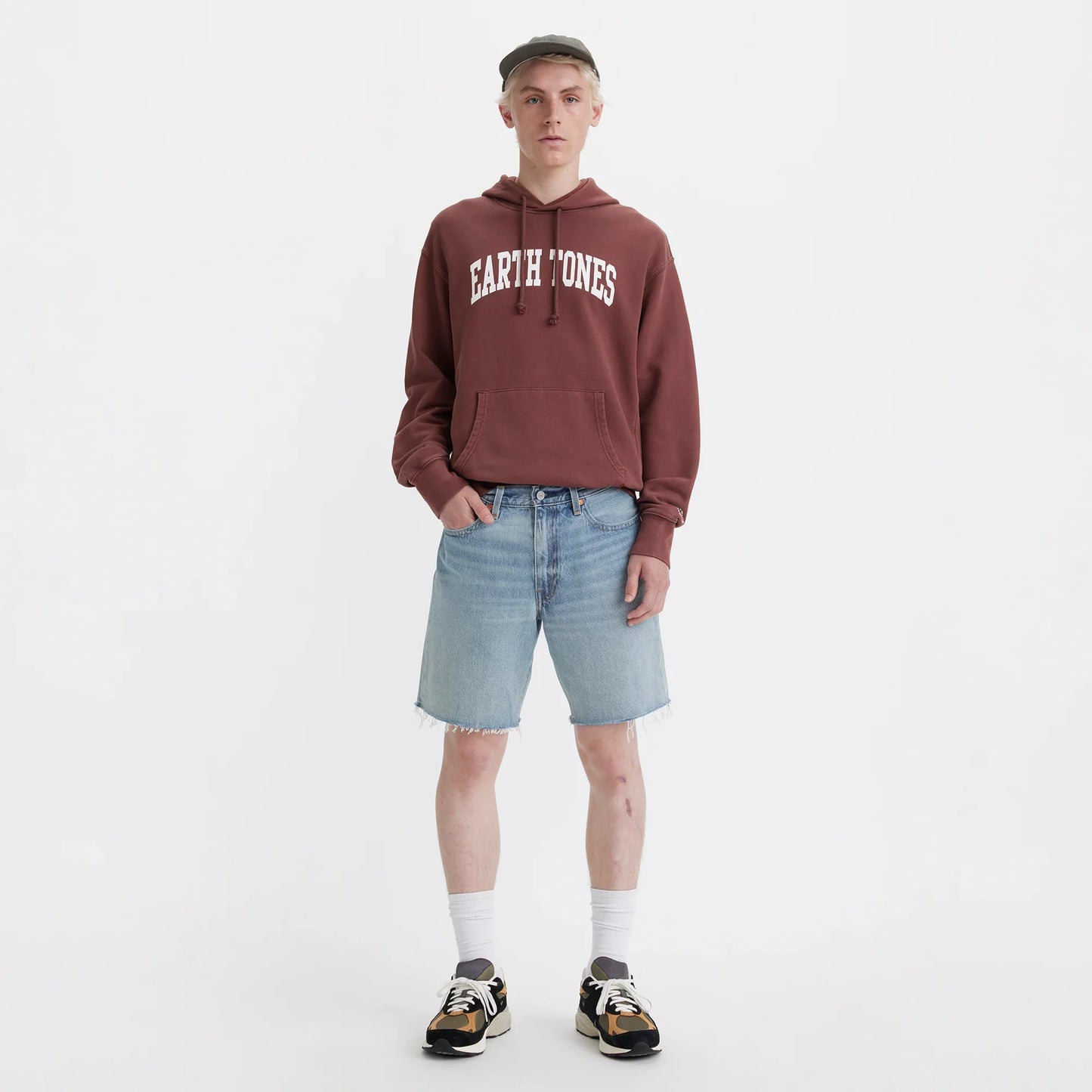 LEVI'S® MEN'S 468 LOOSE SHORTS - LIGHT INDIGO - WORN IN