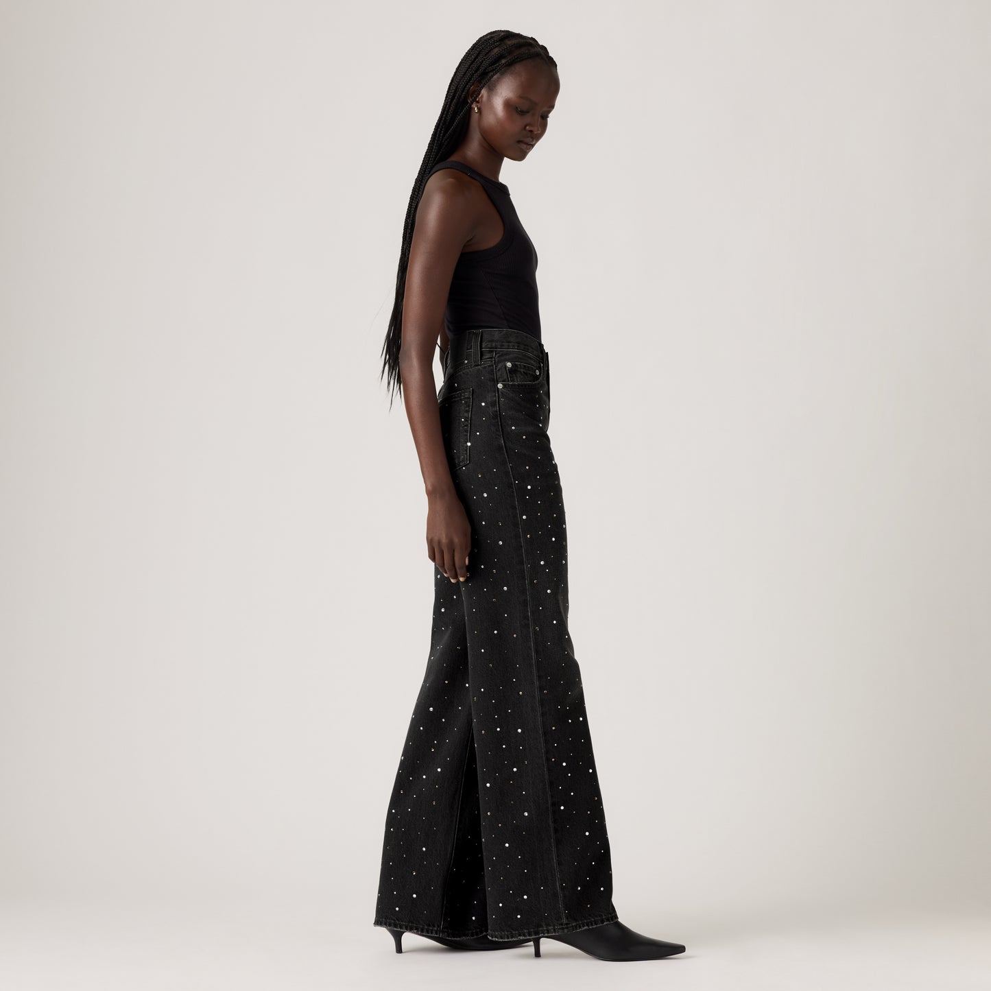 LEVI'S® WOMEN'S RIBCAGE WIDE-LEG JEANS - BLACK