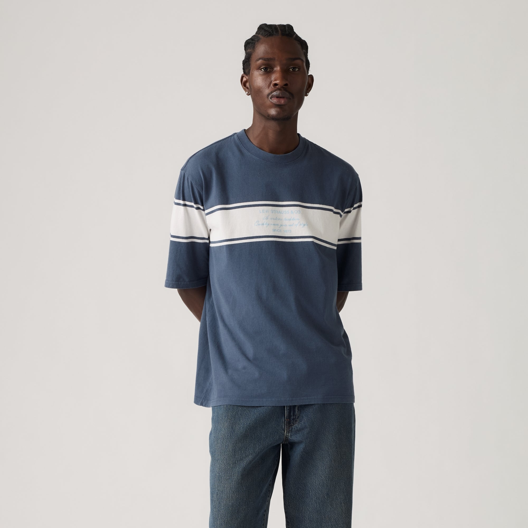 LEVI'S® MEN'S HALF-SLEEVE T-SHIRT - BLUE