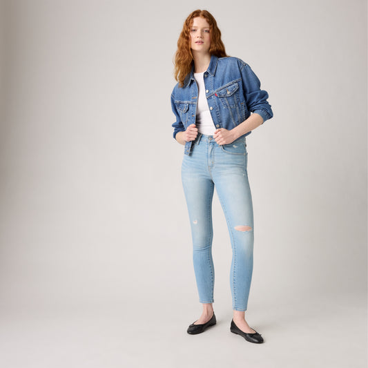 LEVI’S® WOMEN'S 721 HIGH-RISE SKINNY JEANS - MED INDIGO - WORN IN