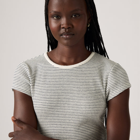 LEVI'S® WOMEN'S DRY GOODS WAFFLE CAP-SLEEVE TEE - MULTI COLOUR