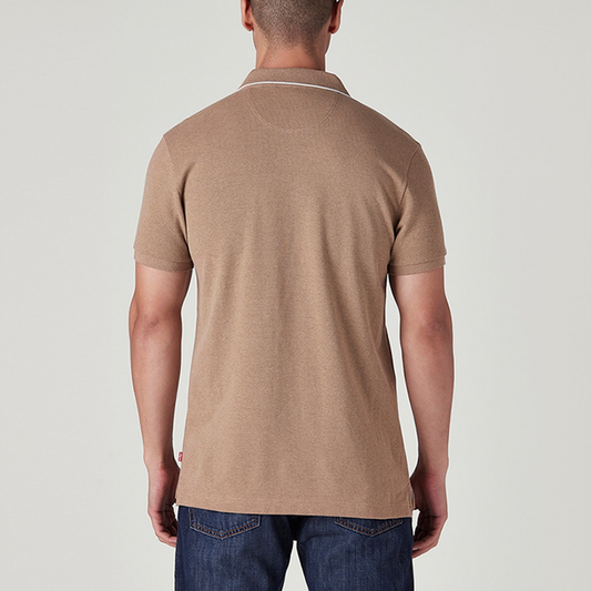LEVI'S® MEN'S SOLID TAN POLO T-SHIRT - NEUTRAL