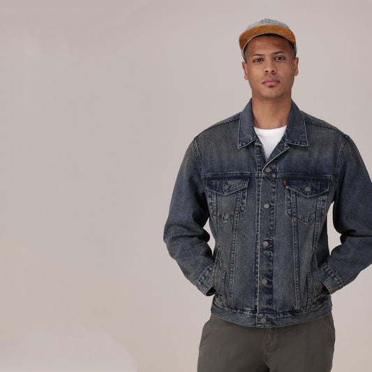 LEVI'S® MEN'S RELAXED TRUCKER JACKET - BLACK