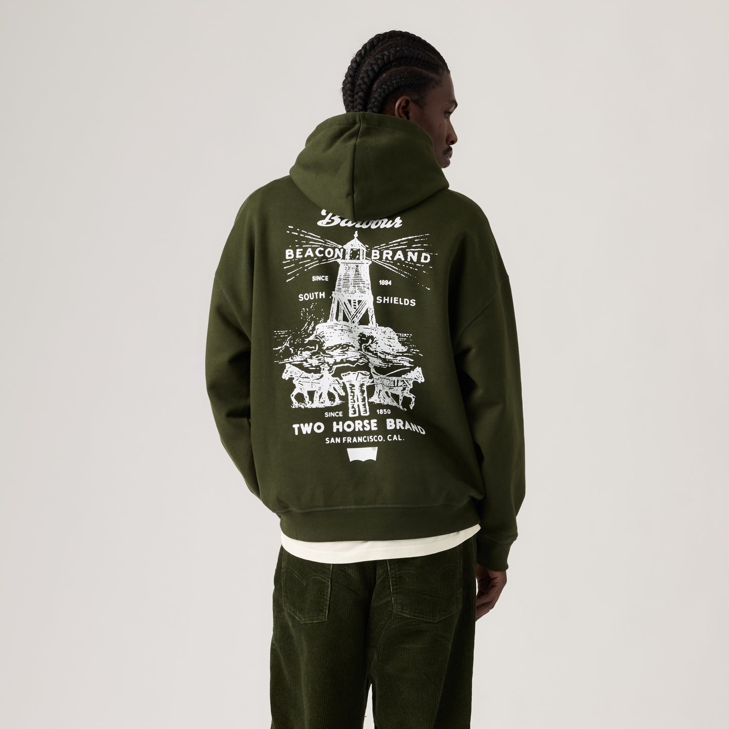 LEVI'S® X BARBOUR GRAPHIC HOODIE - GREEN
