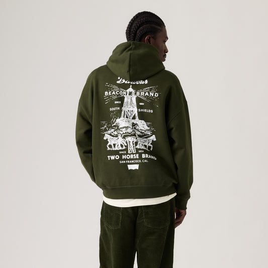LEVI'S® X BARBOUR GRAPHIC HOODIE - GREEN