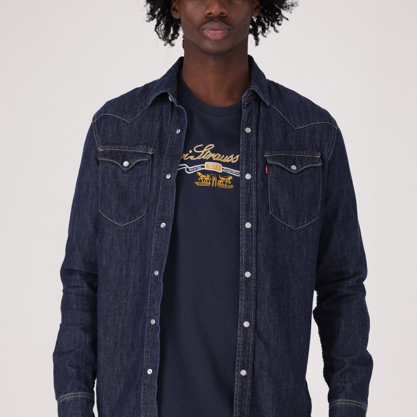 LEVI'S® MEN'S CLASSIC STANDARD FIT WESTERN SHIRT - BLUE