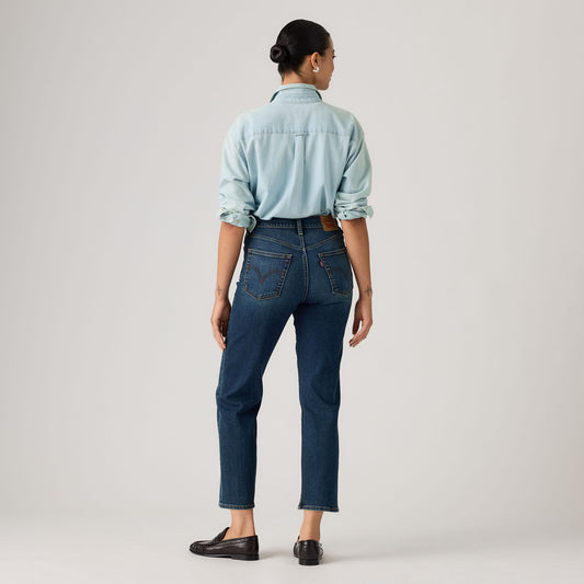 LEVI'S® WOMEN'S RIBCAGE STRAIGHT ANKLE JEANS - DARK INDIGO - WORN IN