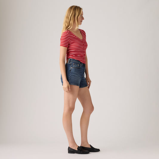 LEVI'S® WOMEN'S 501® CURVE SHORTS - DARK INDIGO WORN IN