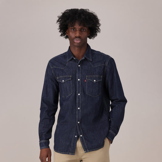 LEVI'S® MEN'S CLASSIC STANDARD FIT WESTERN SHIRT - BLUE