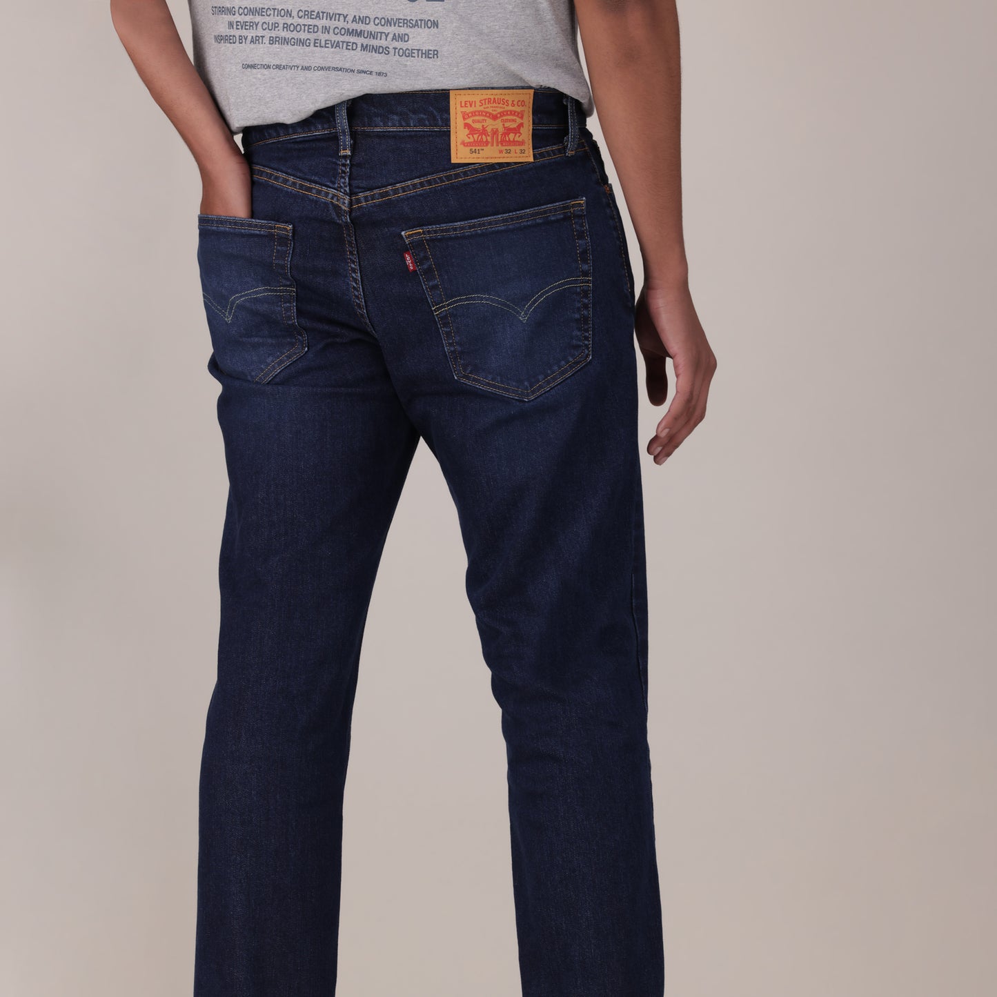 LEVI'S® MEN'S 541™ ATHLETIC TAPER JEANS - MED INDIGO - WORN IN