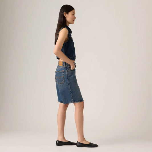 LEVI'S® WOMEN'S BAGGY DAD JORTS - DARK INDIGO WORN IN