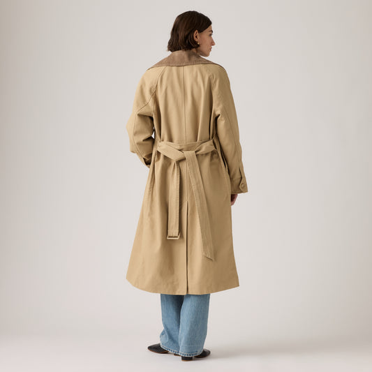 LEVI'S® WOMEN'S BREE CLASSIC LONG TRENCH COAT - TAN