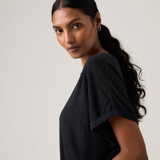 LEVI'S® WOMEN'S LORI LINEN DOLMAN TEE - BLACK