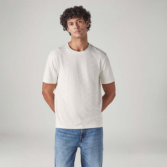 LEVI'S® MEN'S TEXTURED REGULAR FIT PIQUE T-SHIRT - WHITE
