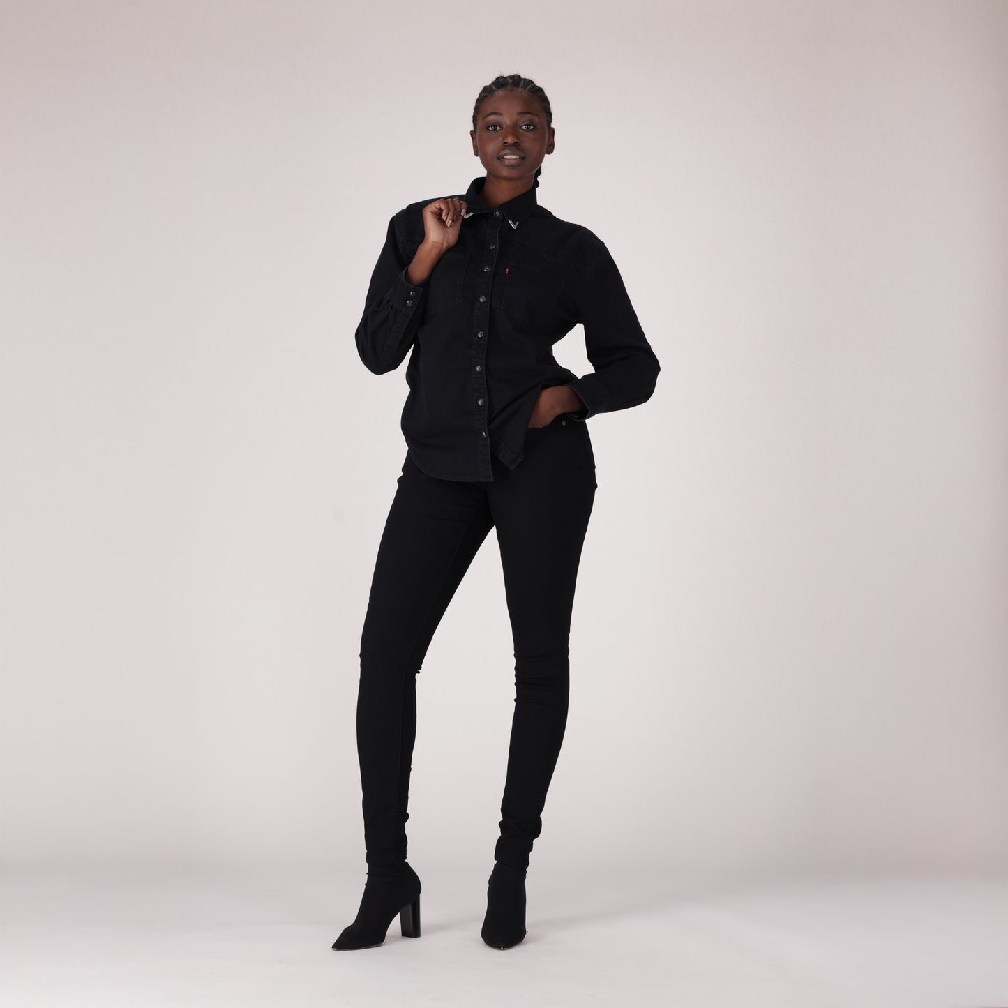 LEVI'S® WOMEN'S CURVY SUPER SKINNY - BLACK