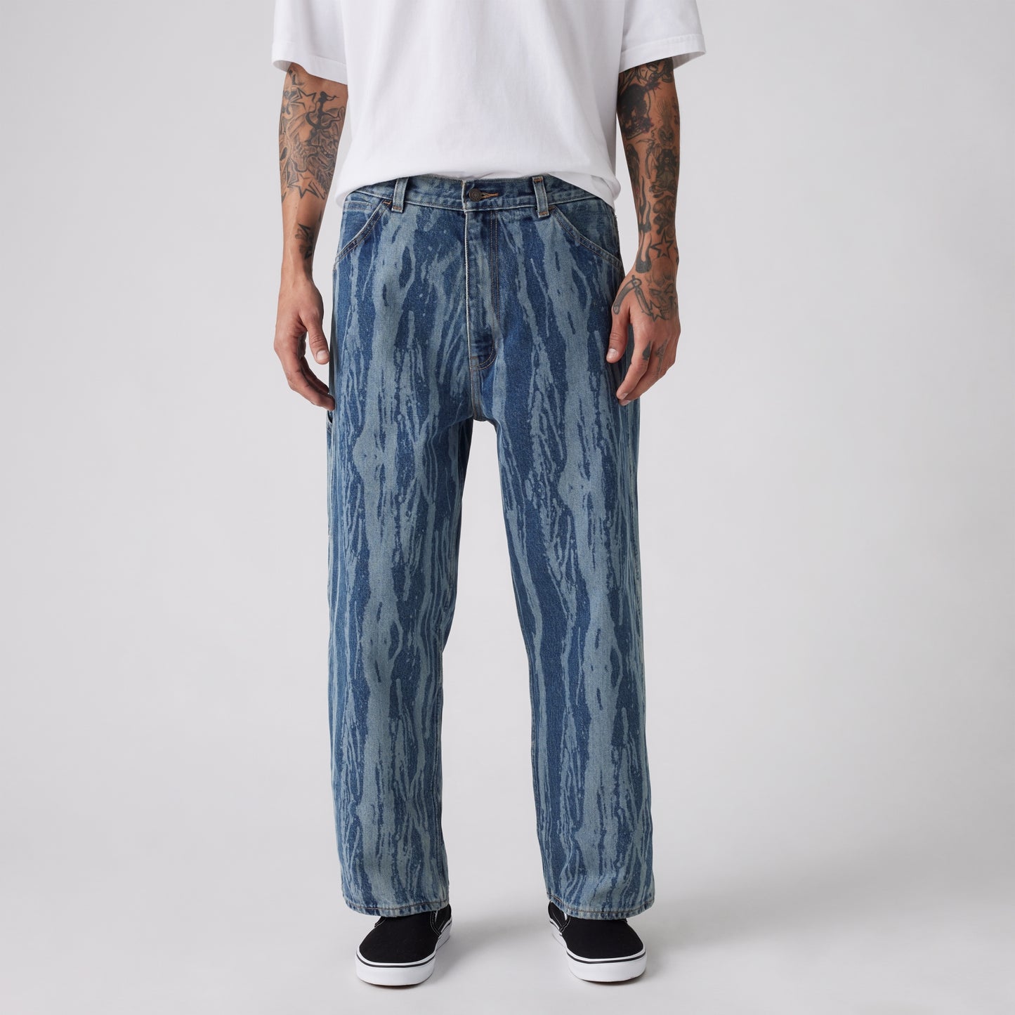 LEVI'S® MEN'S SKATEBOARDING CROPPED CARPENTER - MED INDIGO - WORN IN