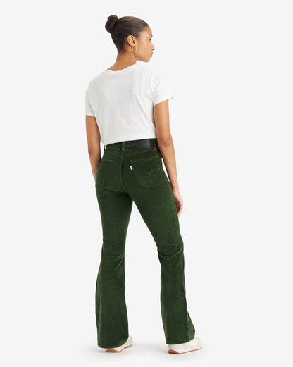 726 HIGH-RISE FLARE JEANS - GREEN