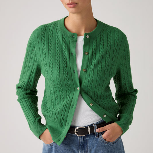 LEVI'S® WOMEN'S SUPERSOFT CREWNECK CARDIGAN - MULTI COLOUR