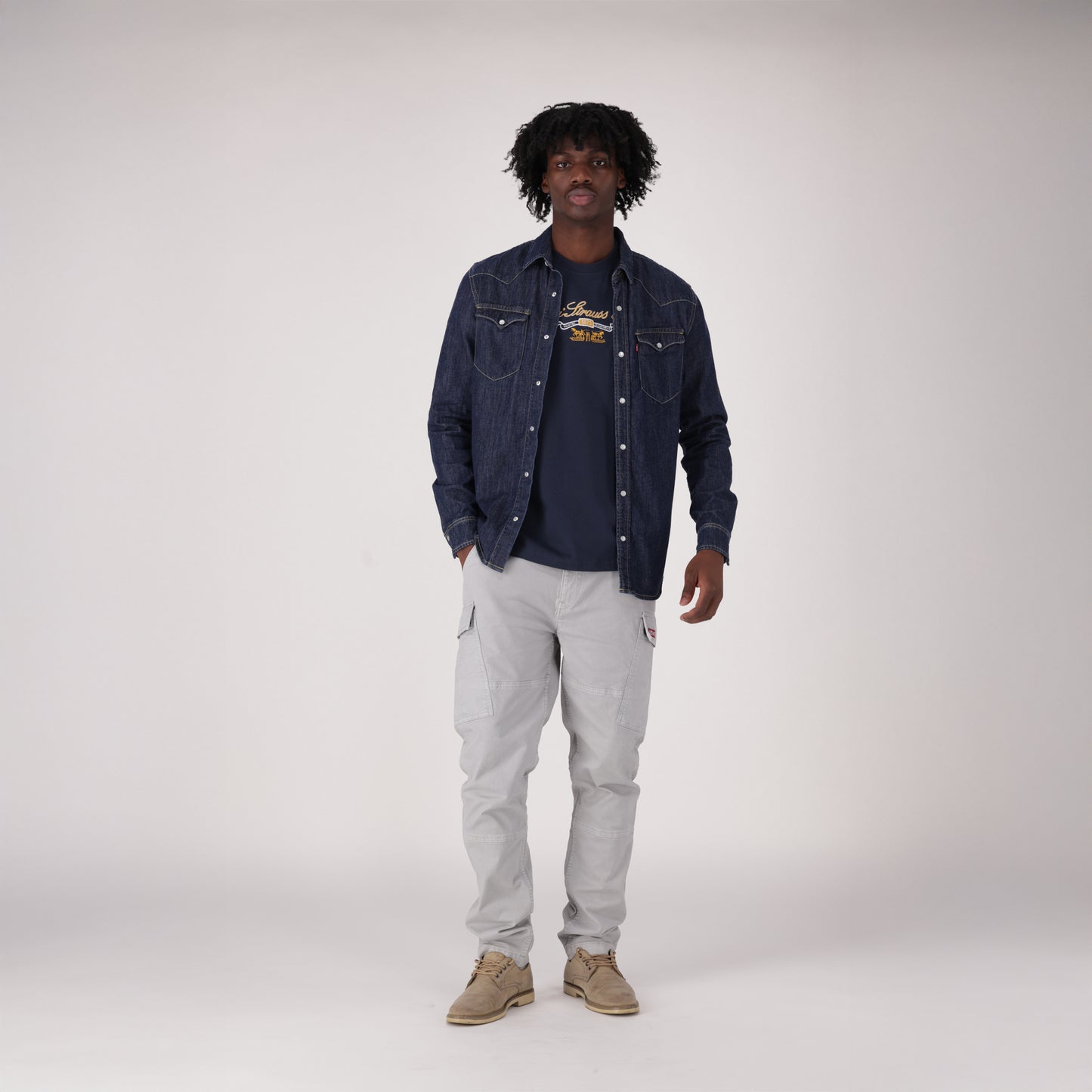 LEVI'S® MEN'S CLASSIC STANDARD FIT WESTERN SHIRT - BLUE