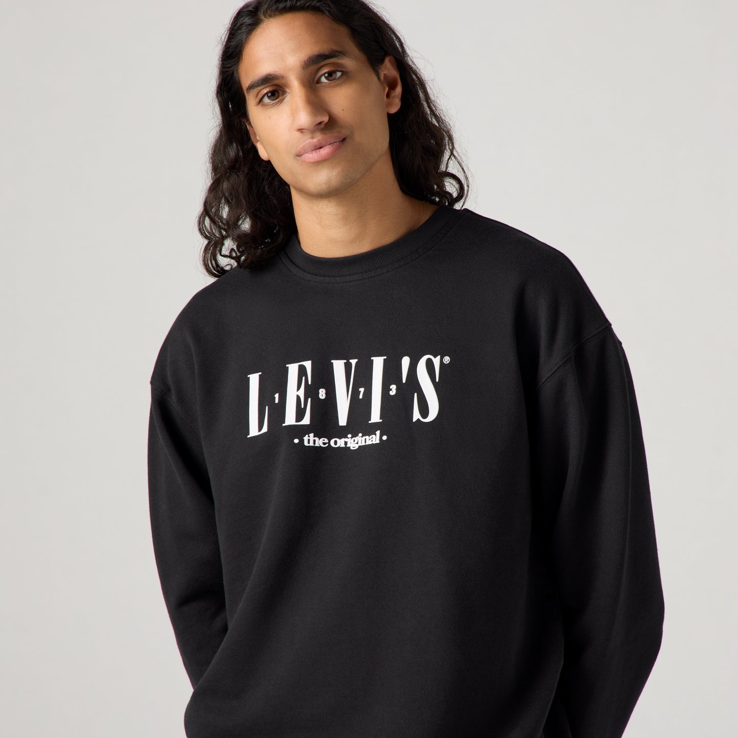 LEVI'S® MEN'S RELAXED GRAPHIC CREWNECK SWEATSHIRT - BLACK