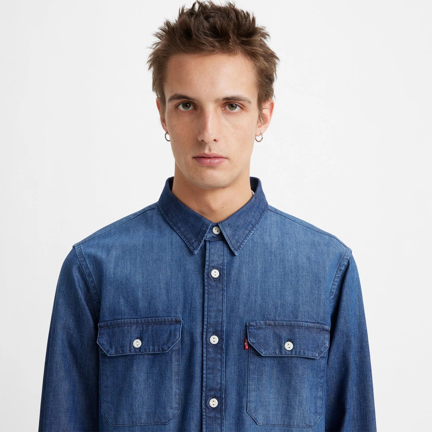 LEVI'S® MEN'S JACKSON WORKER OVERSHIRT - DARK INDIGO - WORN IN