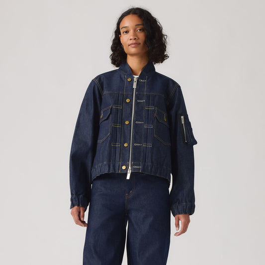 LEVI’S® X SACAI WOMEN'S BLOUSON JACKET - RIGID BLUE