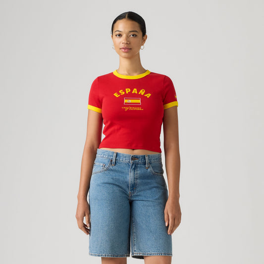 LEVI'S® SPAIN WOMEN'S RINGER TEE - MULTI COLOUR