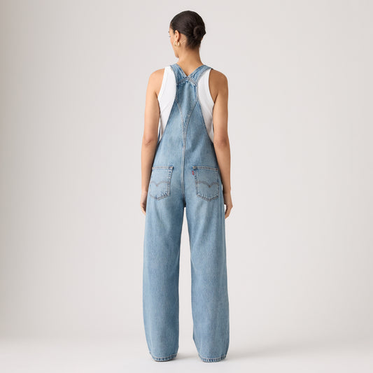 LEVI'S® WOMEN'S BAGGY OVERALLS - MED INDIGO - WORN IN
