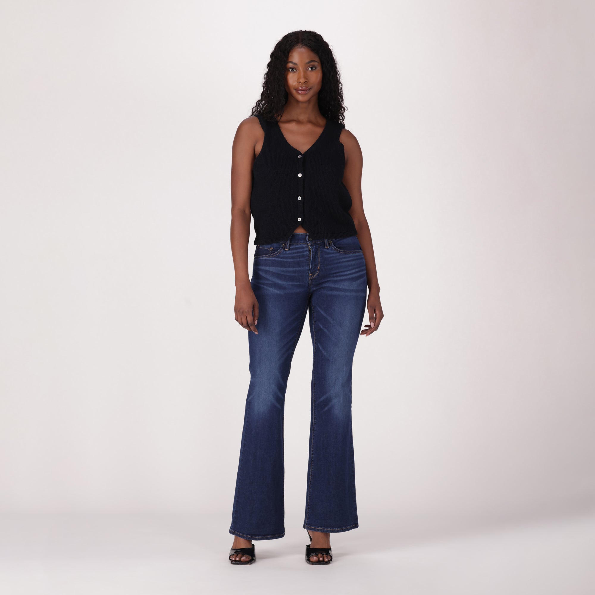 LEVI'S® WOMEN'S CURVY FLARE - DARK INDIGO WORN IN