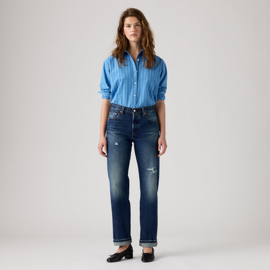 LEVI'S® WOMEN'S 501® '90S JEANS - MED INDIGO - WORN IN