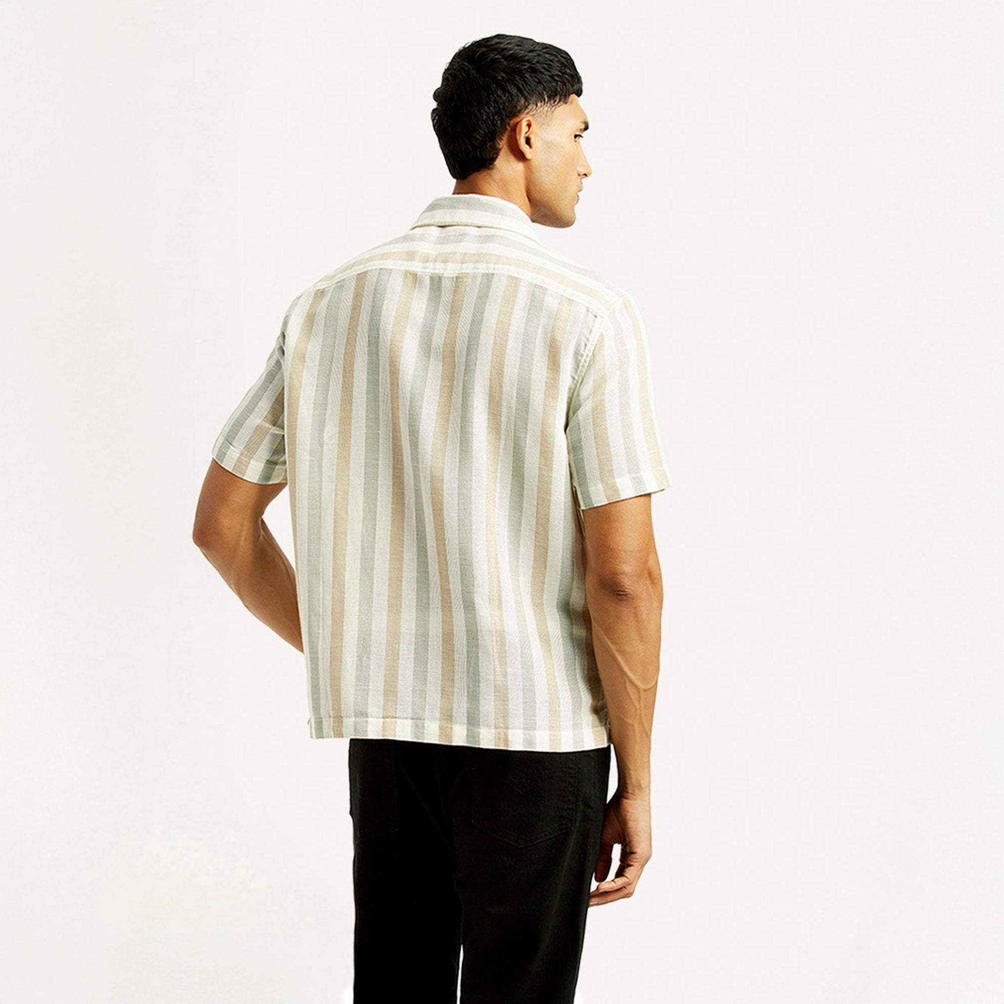 LEVI'S® MEN'S LINEN BLEND SLIM FIT RESORT COLLAR SHIRT