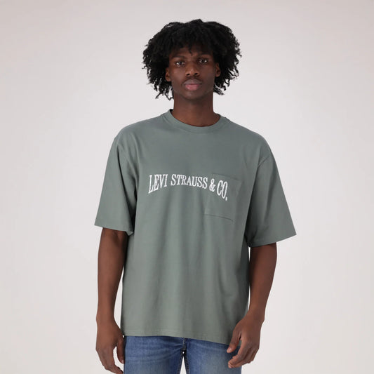LEVI'S® MEN'S HALF-SLEEVE GRAPHIC POCKET T-SHIRT - GREEN