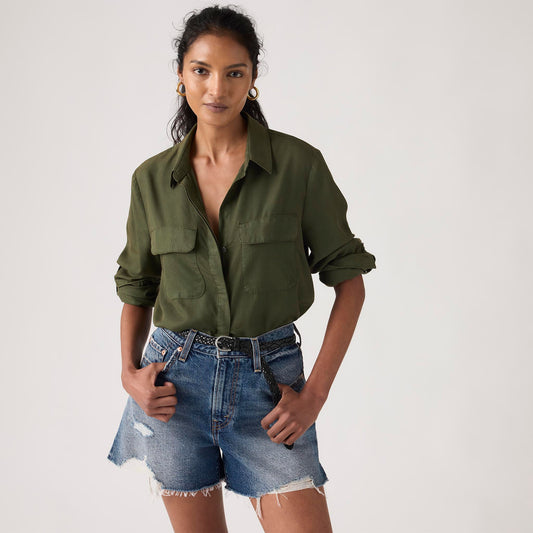 LEVI'S® WOMEN'S ELAINE UTILITY SHIRT - GREEN