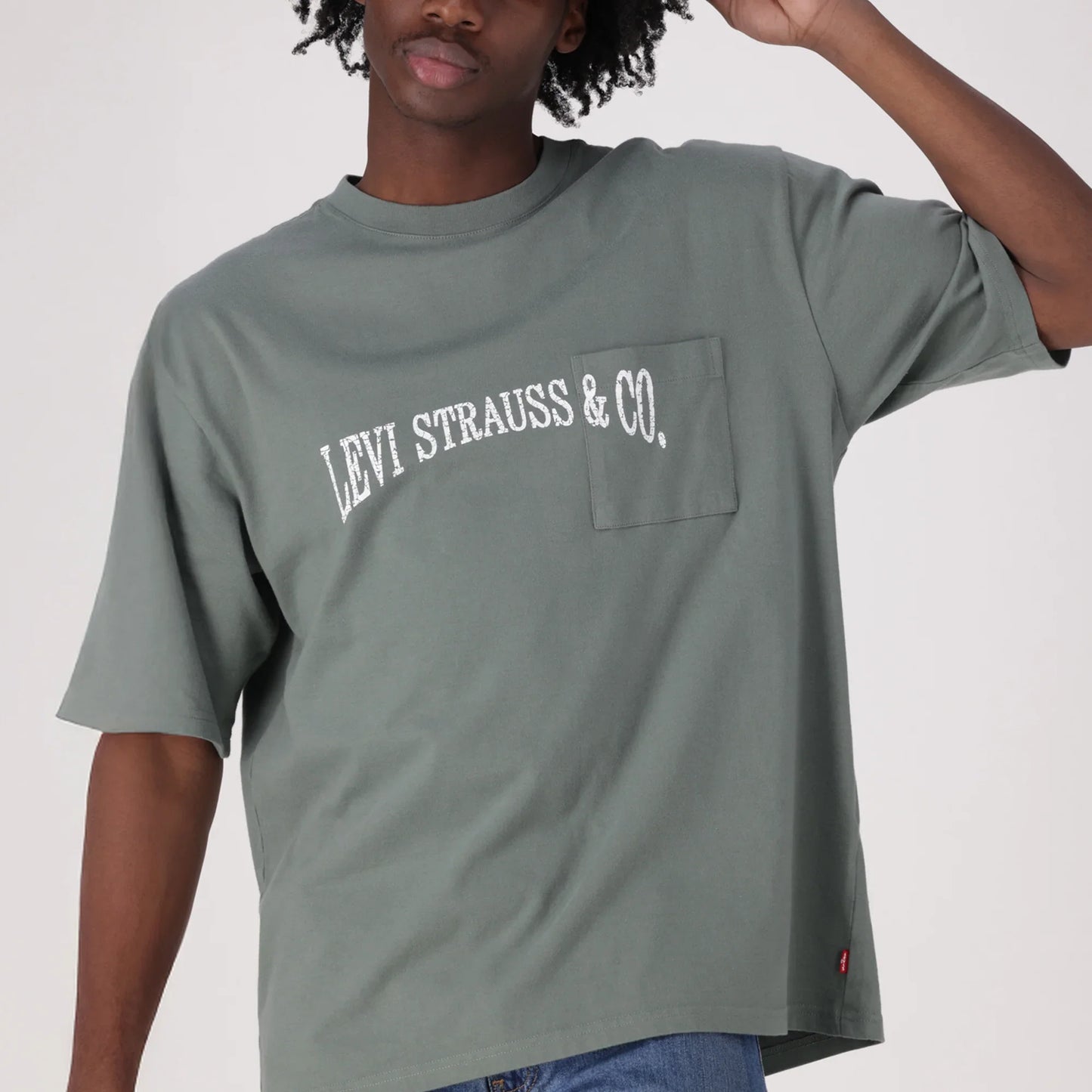 LEVI'S® MEN'S HALF-SLEEVE GRAPHIC POCKET T-SHIRT - GREEN