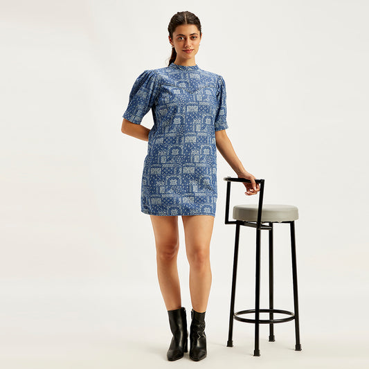 LEVI'S® WOMEN'S PAISLEY MINI DRESS - MULTI COLOR