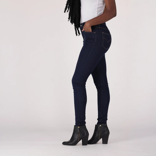LEVI'S® WOMEN'S 720 HIGH-RISE SUPER SKINNY JEANS - DARK INDIGO - FLAT FINISH