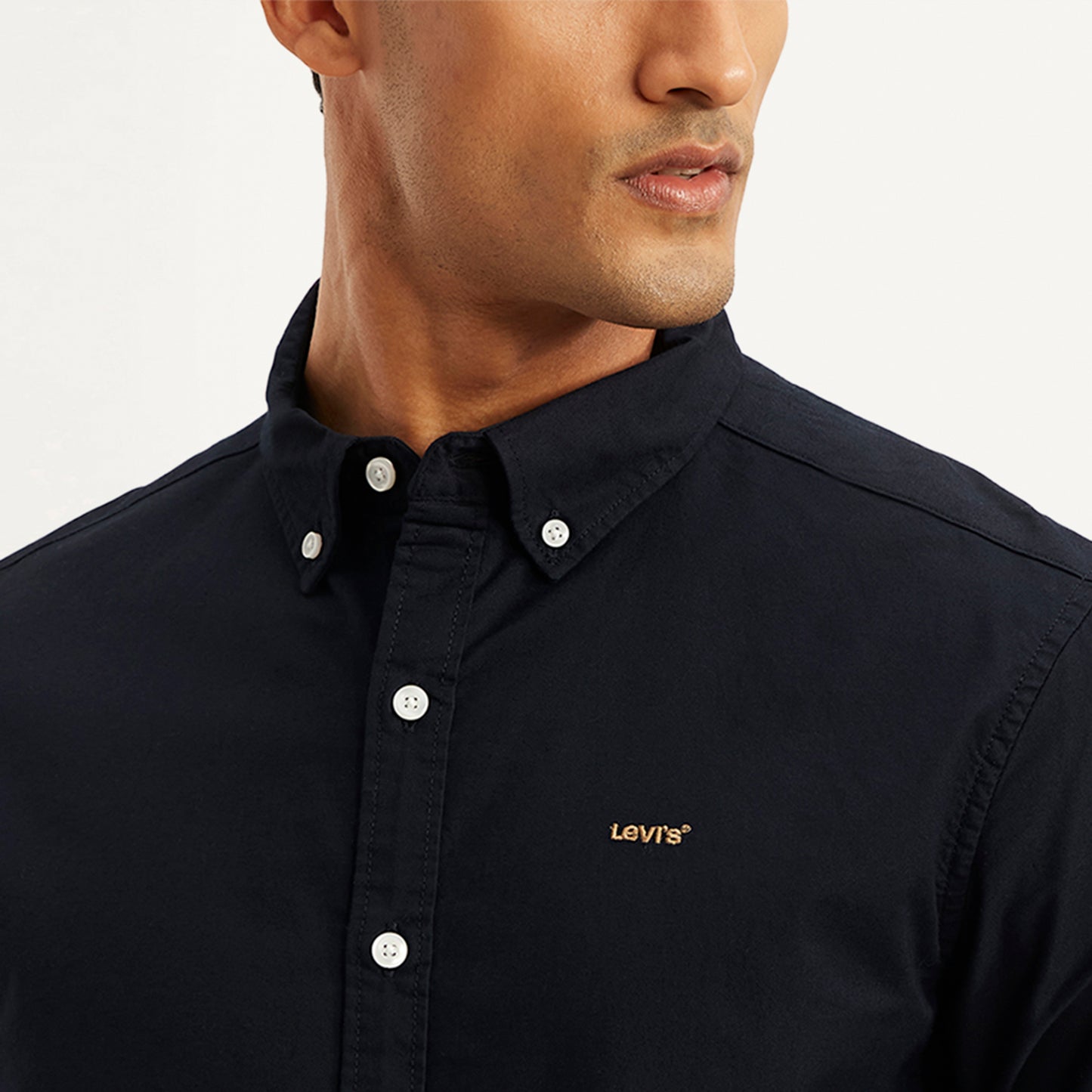 LEVI'S® MEN'S CHECKERED SLIM FIT OXFORD SHIRT - BLACK